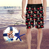 Custom couple photo beach shorts