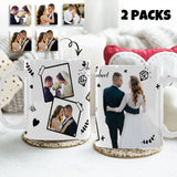 Valentine's Day Mug 2 Packs Custom Photo Mugs 11OZ