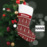 16.5in(L) Super Size-Custom Name Christmas Tree Christmas Stocking