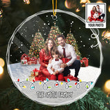 Personalized Custom Glass Ornament Custom Photo Family Christmas