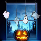 4 Pack-Halloween Stained Glass Window Hangings Halloween Decor