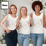 Custom Wedding Party Bride&Groom's Names Tank Tops For Women&Men 30 Colors