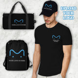 Custom Logo Hat Photo Shirt and Personalized Duffel Bag for Company for Team Building for Business