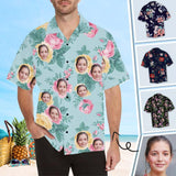 Create Your Own Hawaiian Shirt with Face Summer Time Face Aloha Shirt Customizable Hawaiian Shirts Gift For Him