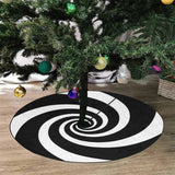 Custom Black&White Stripes Christmas Tree Skirt