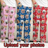 【Flash Sale】Custom Dog Face Slumber Party Unisex Long Pajama Pants Best Christmas Gifts for Pet Lovers