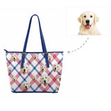 Custom Dog Scottish Tartan Women's Tote Bag