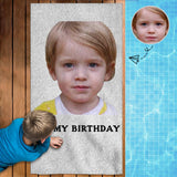 Custom Face Birthday Bath Towel 30