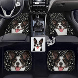 Custom Face Black Car Floor Mats Automotive Carpet Non-Slip Universal Interior Car Decor Accessories (Set of 4)