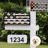 Custom Face Black Flag Mailbox Cover