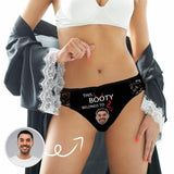 Custom Face Booty Underwear Personalized Photo Sexy Women's Lace Panty Honeymoon Gift Valentine's Day Gift