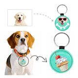 Custom Face Cake Round Pet ID Tag