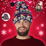 Custom Face Christmas Leaves Santa Hat