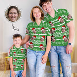 Custom Face Christmas Party Personalise Face Aloha Shirt Gift For Him Face Shirt Create Your Own Shirt Gift