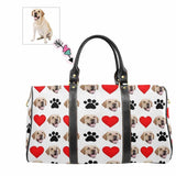 Custom Face Dog Paw Travel Bag