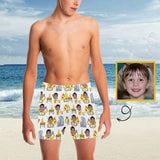 Custom Face Excavator Big Boys' Swimming Trunks Personalized Kids' Swim Shorts Children Swimwear