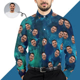 Custom Face Gorgeous Men's Long Sleeve Dress Shirt