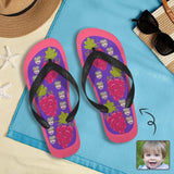 Custom Face Grape Flip Flops For both Men And Women Beach Souvenir Gift Applique Beach Life Gift For Boyfriend And Girlfriend