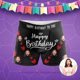 Custom Face Happy Birthday To You Men's Boxer Briefs with Custom Waistband