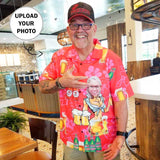 Custom Face Hawaiian Shirts for Boyfriend/Husband Beer Aloha Shirts Gift Personalized Hawaiian Shirts Made for You Face Shirt