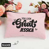 Custom Name You Look Great Makeup Bag Toiletry Bag Bridesmaid Proposal Custom Clutch