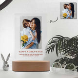 Custom Photo Happy Women's Day Clear Acrylic Plaque