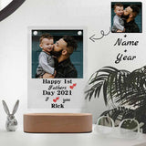 Custom Photo&Year My Dad Clear Acrylic Plaque