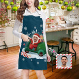 Custom Face Santa Claus All Over Print Adjustable Apron