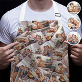 Custom Photo Romantic Love Couple All Over Print Adjustable Apron