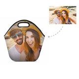 Custom Love Couple Photo Neoprene Lunch Bag