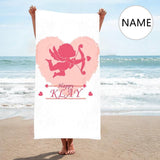 Custom Name Love Happy Bath Towel 30