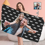 Custom Photo PAPA Bath Towel 30