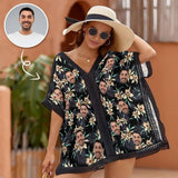 Custom Face Lily Flowers Women's Bikini Swimsuit Cover Up