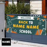 Custom Name Back To School Flag, Decorations Indoor Outdoor