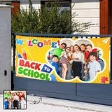 Custom Photo Welcome Back To School Flag, Decorations Indoor Outdoor