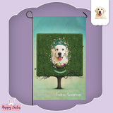 Custom Photo Green Greetings Garden Flag