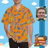 Custom Father Face Keyboard Men's All Over Print Hawaiian Shirt