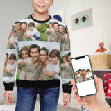 Custom Photo Splicing Kid's Crewneck Sweatshirt