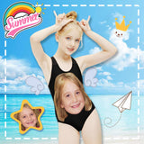 Custom Girl Face Black Kid's Swimsuit