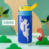 Custom Name Personalised Dinosaur Stainless Steel Kids Drink Bottles 500ml Water Bottle