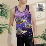 Custom Photo Tank Top Donuts Galaxy Sleeveless Shirt Personalized Men's All Over Print Tank Top