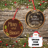 Custom Name Love Christmas Circle Ornament