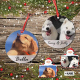 Custom Photo&Name Cute Circle Ornament