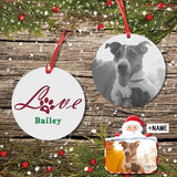 Custom Photo&Name Love Circle Ornament