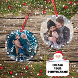 Custom Photo&Name Love Circle Ornament