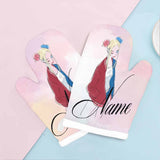 Custom Name Beautiful Girl Heat Resistant Oven Mitt(A Pair)