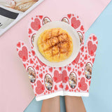 Custom Photo Romantic Love Heat Resistant Oven Mitt(A Pair)