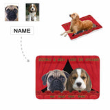 Custom Photo&Name Open The Curtain Pet Pad