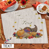 Custom Text Bumper Harvest Placemats