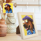 Custom Photo Cute Puppy Solid Wood Jigsaw Puzzle Frame